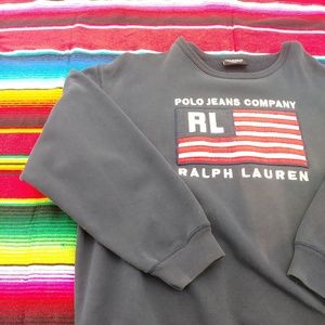 VINTAGE POLO RALPH LAUREN FLAG SWEATER